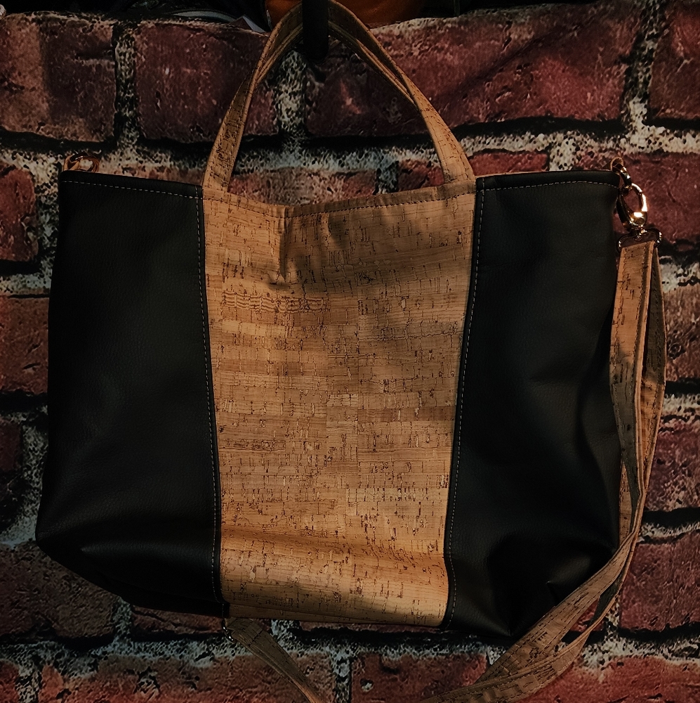 Natalie Therése Eco friendly cork bag.